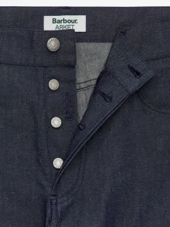 ARKET und Barbour gewachste Loose Straight Jeans