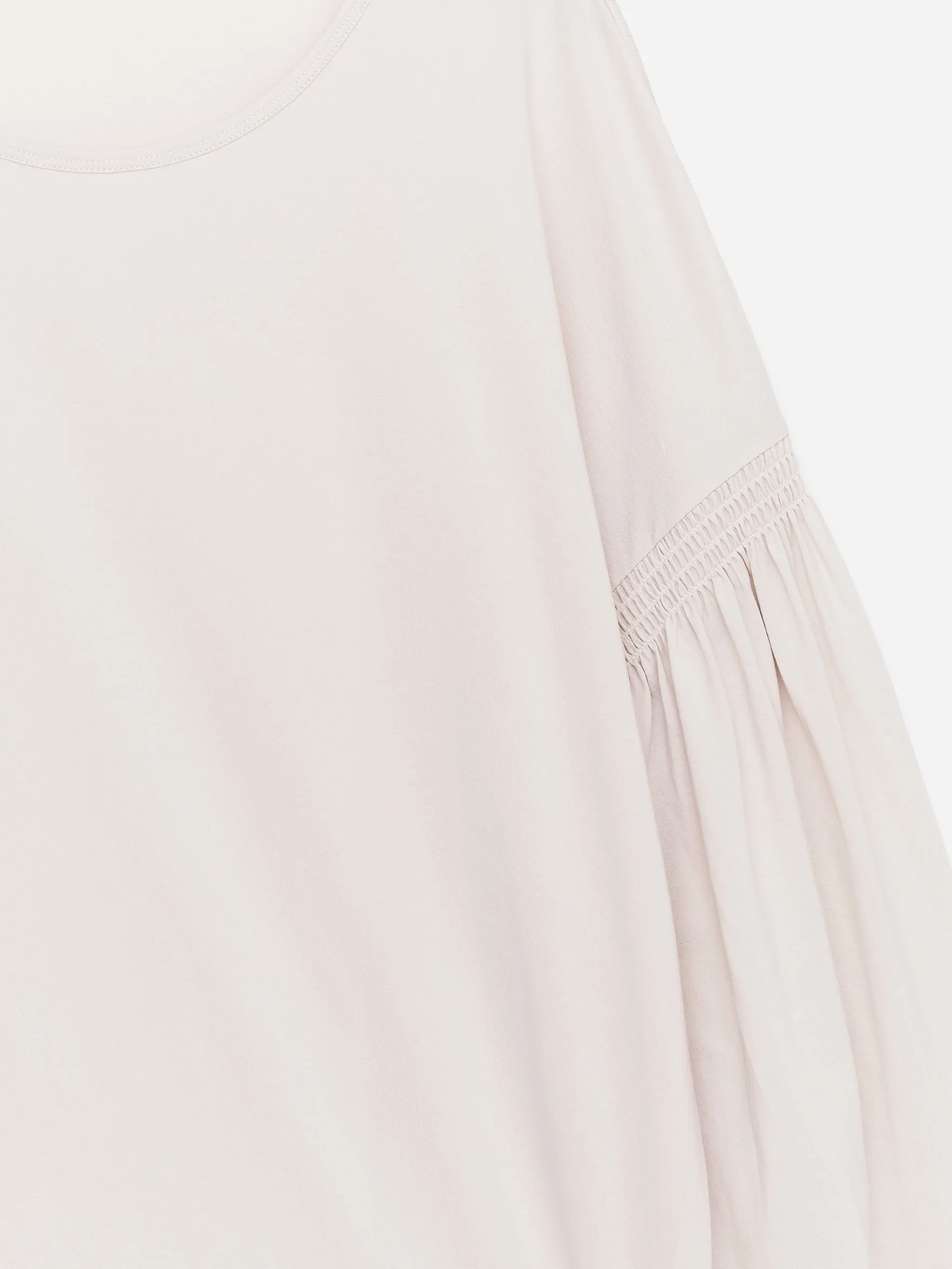 Baumwollbluse mit Ballonärmeln