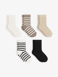 Baumwollsocken, 5er-Pack