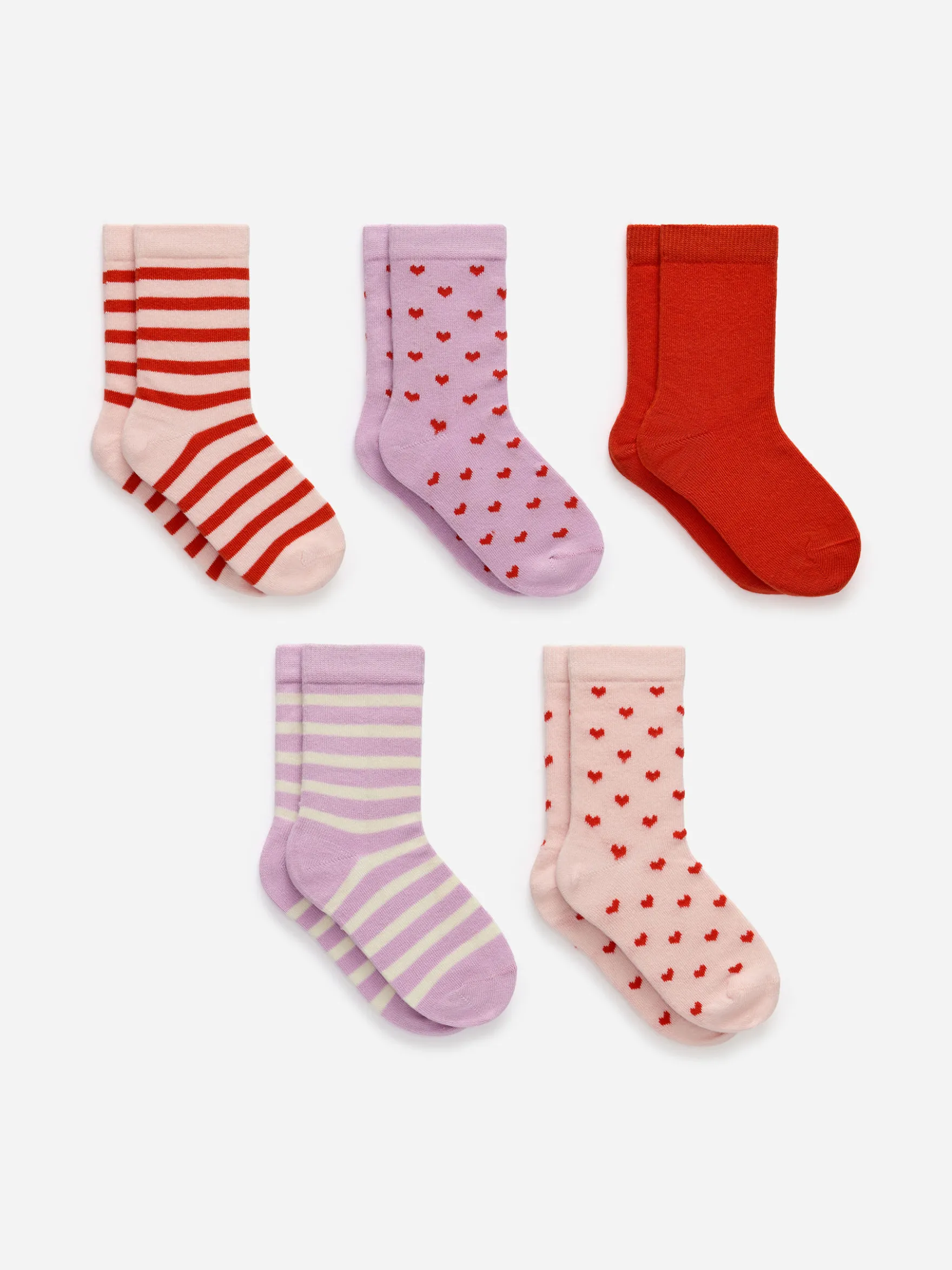 Baumwollsocken, 5er-Pack