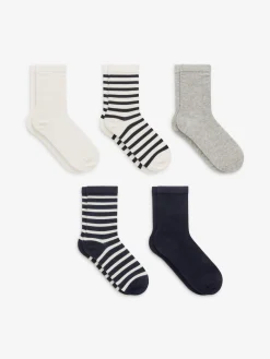 Baumwollsocken, 5er-Pack