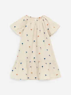 Besticktes Volantkleid