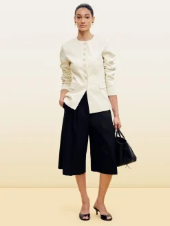 Blazer aus Leinenmischung