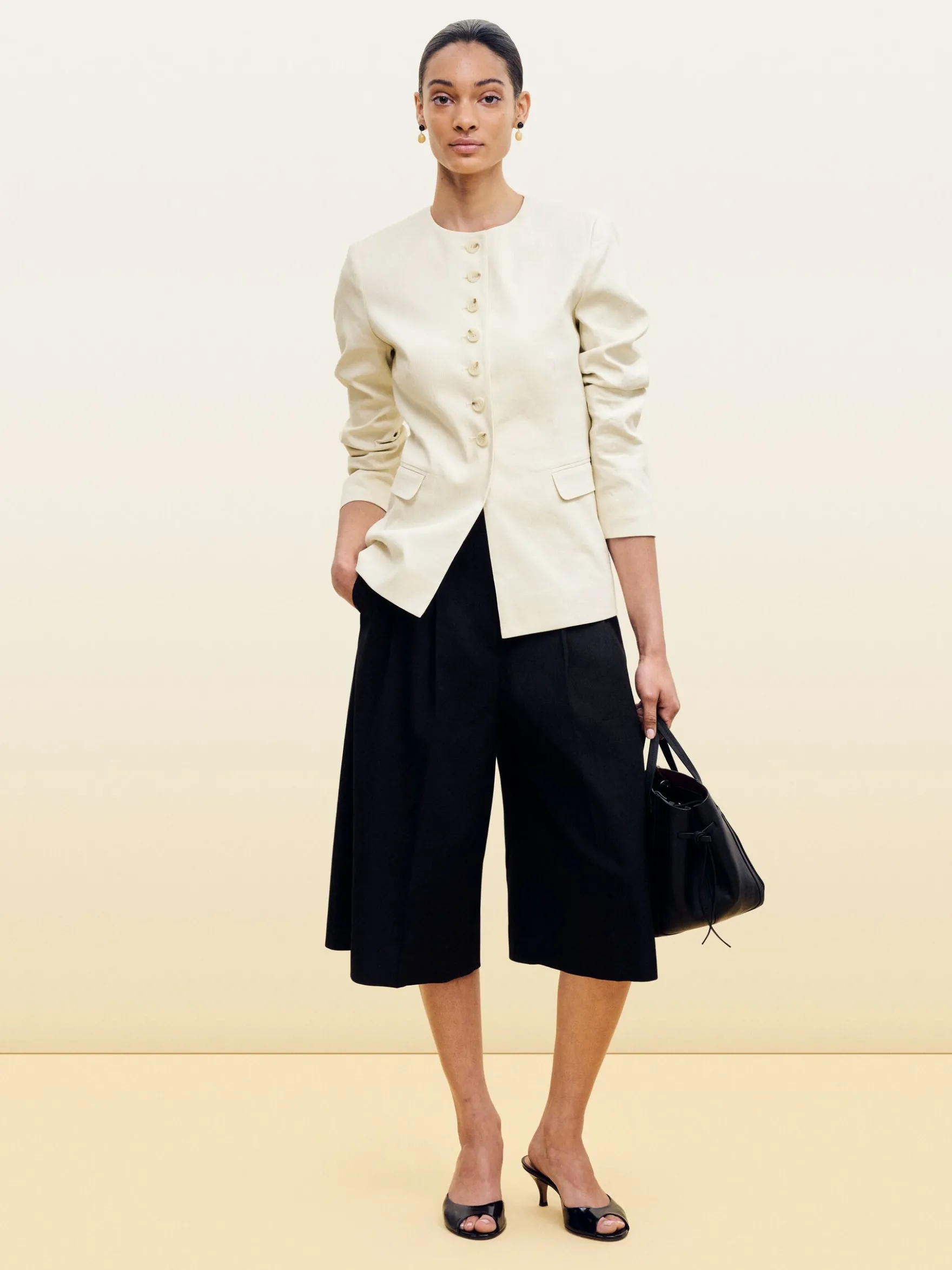 Blazer aus Leinenmischung