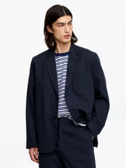 Blazer aus Leinenmischung