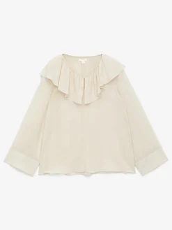 Bluse mit Rüschenkragen