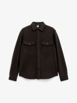 Bouclé-Overshirt aus Wolle