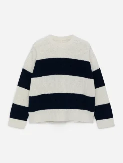 Bouclé-Pullover aus Baumwolle