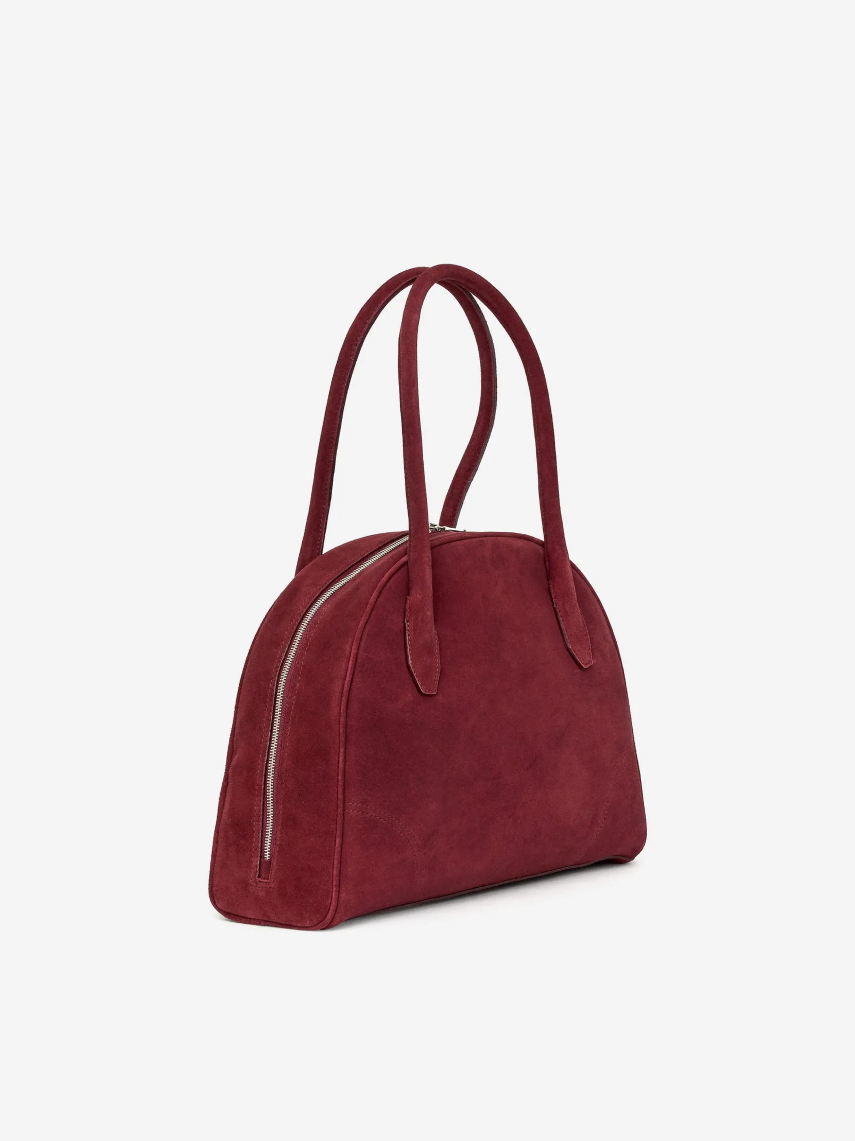 Bowlingtasche aus Spaltvelours
