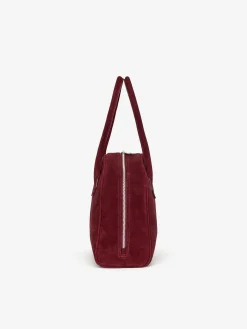 Bowlingtasche aus Spaltvelours