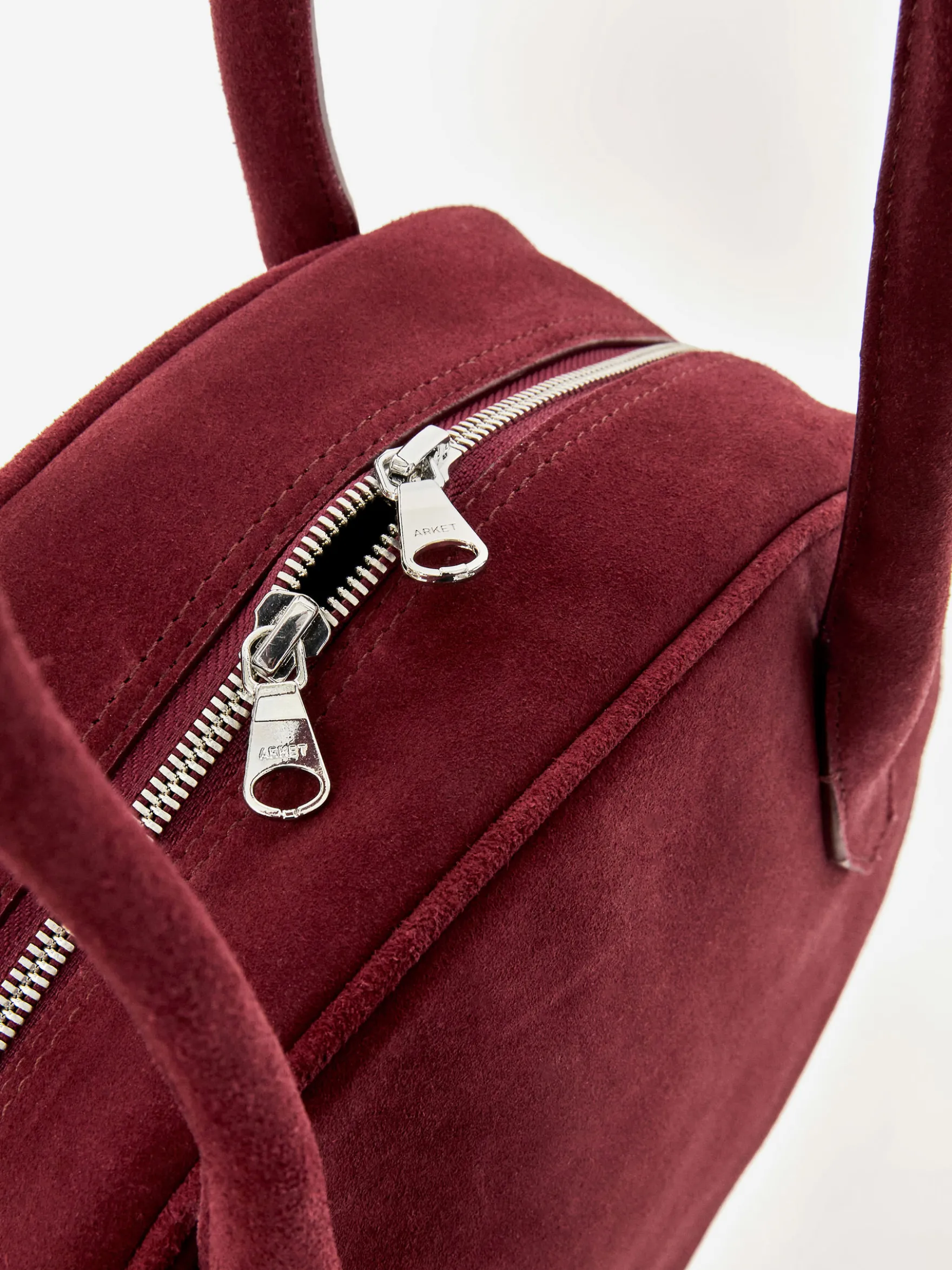 Bowlingtasche aus Spaltvelours