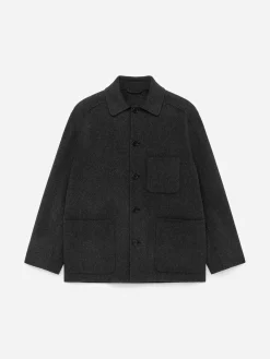 Doubleface-Jacke aus Wollmischung