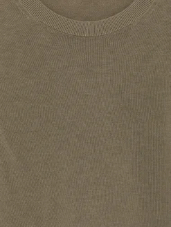 Feinstrick-T-Shirt aus Baumwolle
