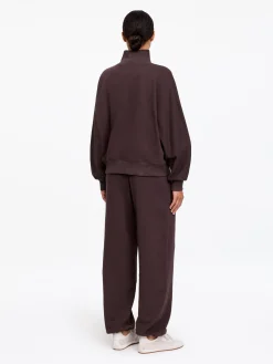 French-Terry-Sweatshirt mit Stehkragen