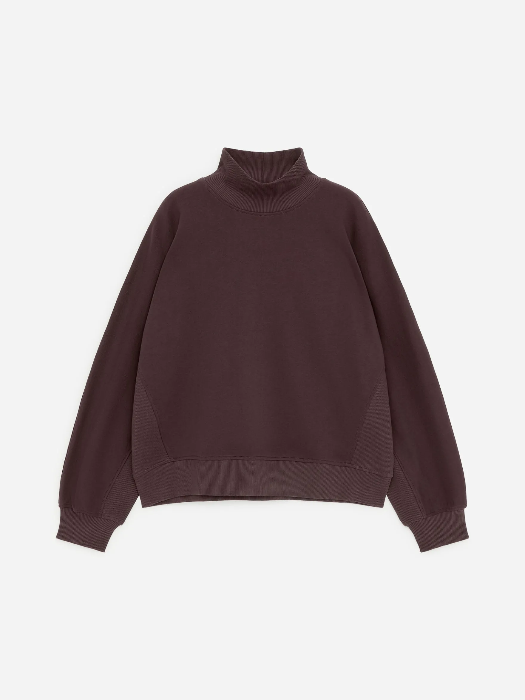French-Terry-Sweatshirt mit Stehkragen