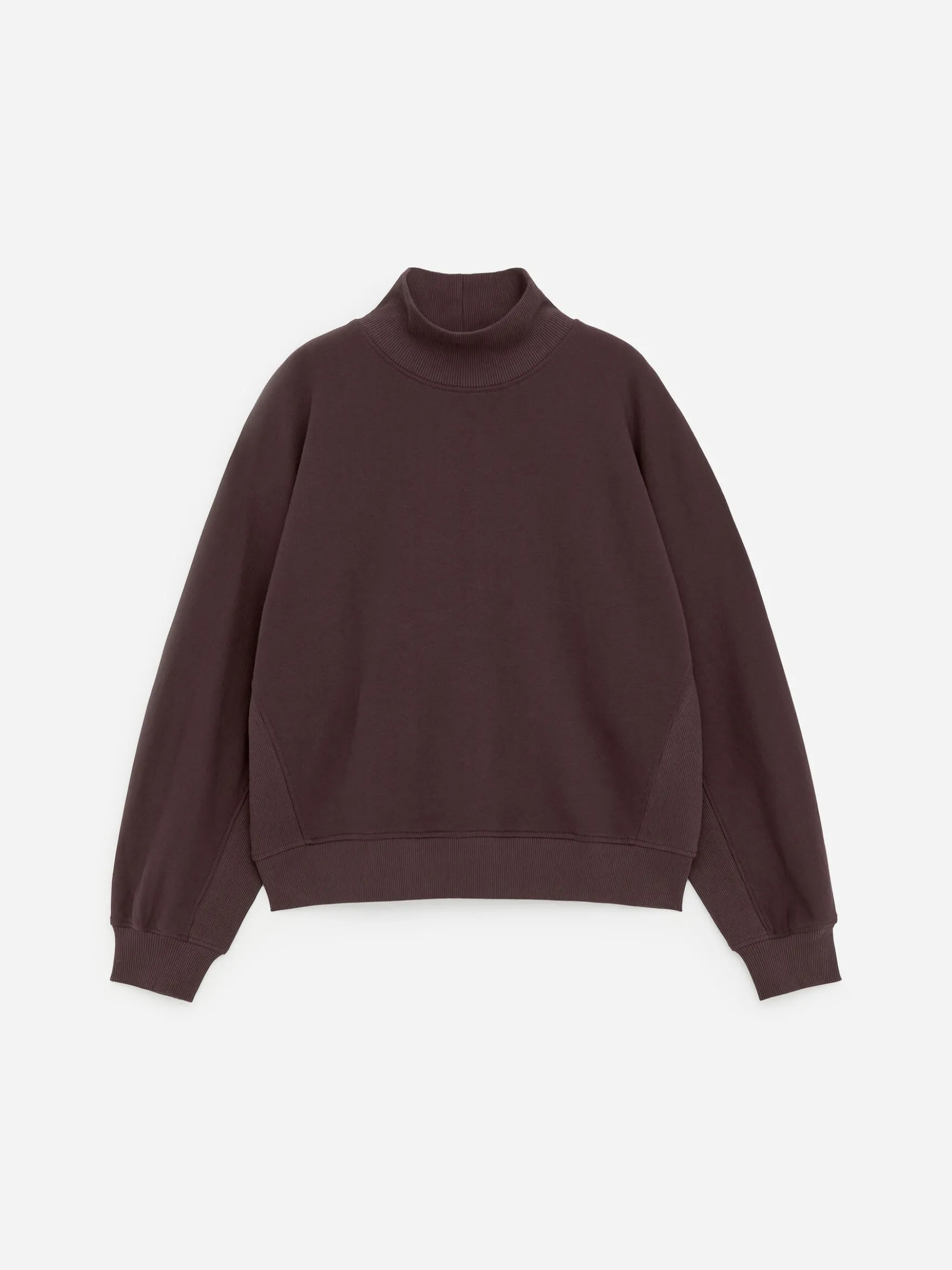 French-Terry-Sweatshirt mit Stehkragen