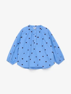 Geraffte Feincordbluse