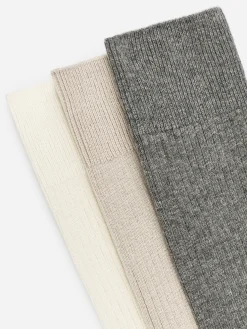 Gerippte Socken aus Supima-Baumwolle, 3er-Pack