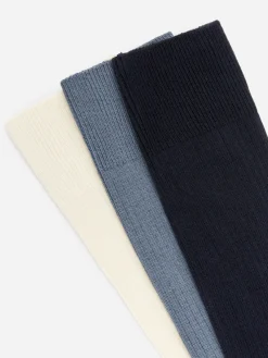 Gerippte Socken aus Supima-Baumwolle, 3er-Pack