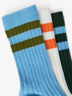 Gerippte Socken, 3er-Pack