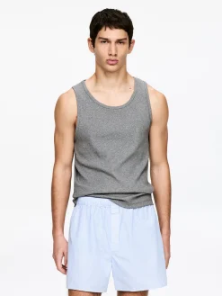 Geripptes Tanktop, 2er-Pack