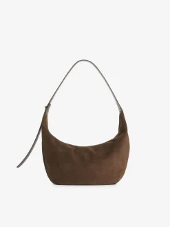 Geschwungene Tasche aus Spaltvelours