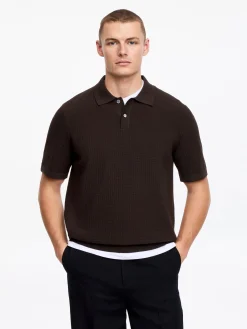 Gestricktes Poloshirt aus Baumwolle