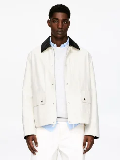 Gewachste Jacke aus Nylon und Baumwolle