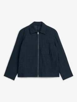 Jacke aus Seersucker