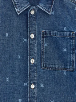 Jeanshemd mit Print