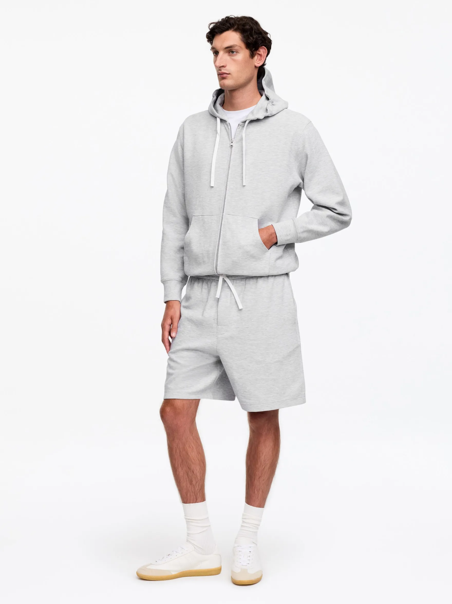 Jersey-Kapuzenjacke mit Reißverschluss