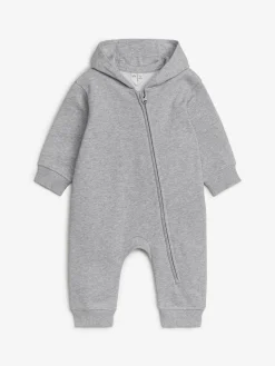 Jersey-Overall mit Kapuze