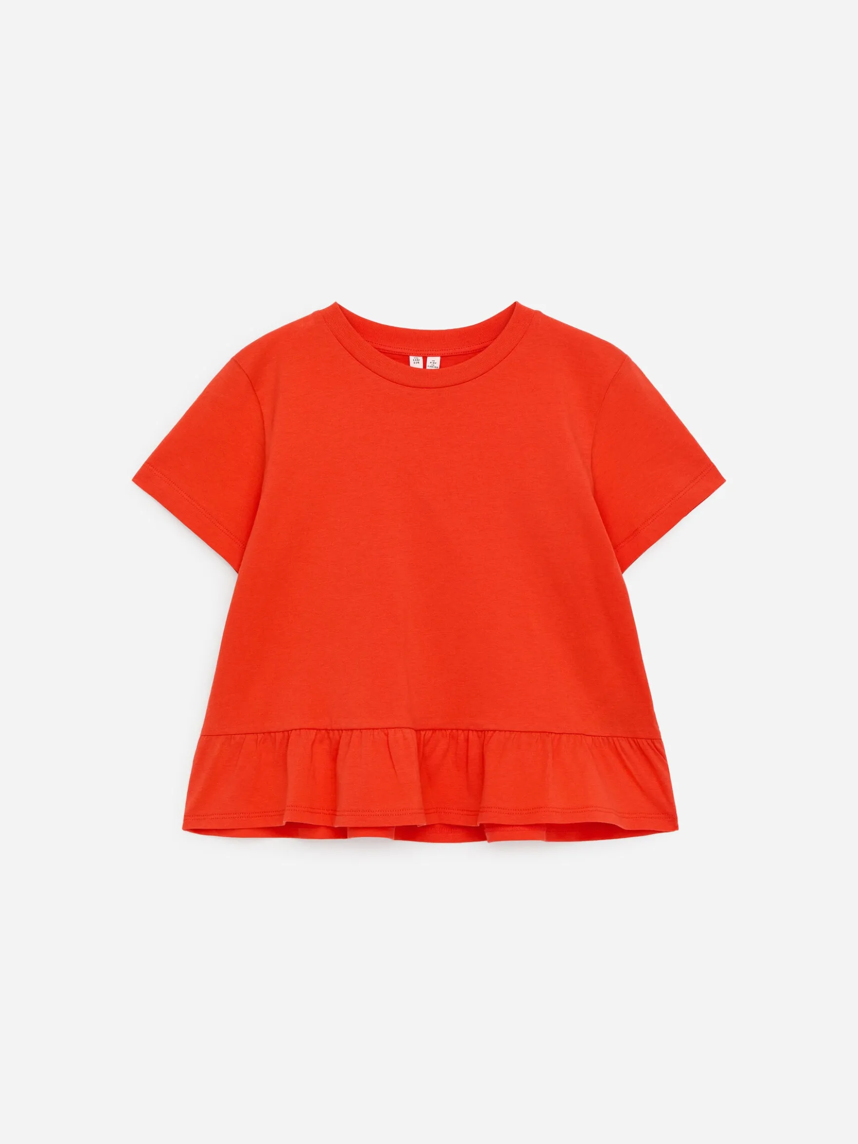 Kastiges T-Shirt mit Volant