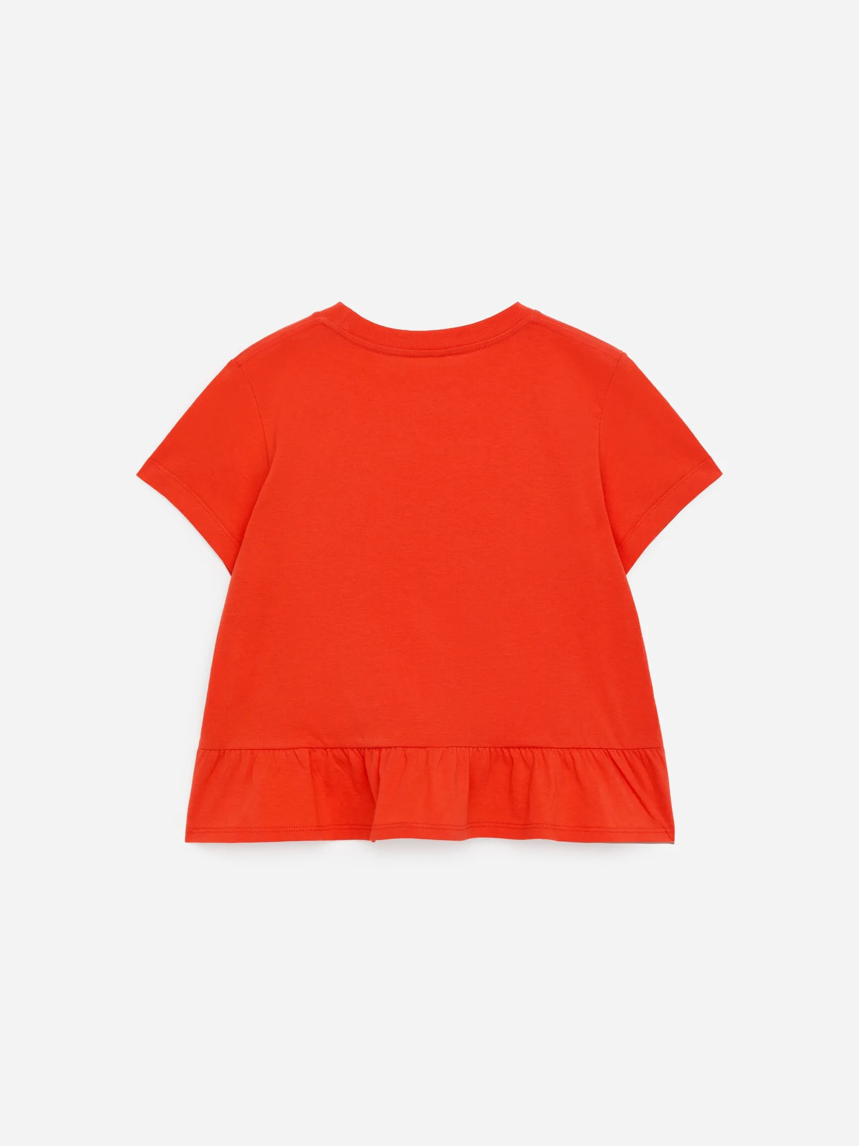 Kastiges T-Shirt mit Volant