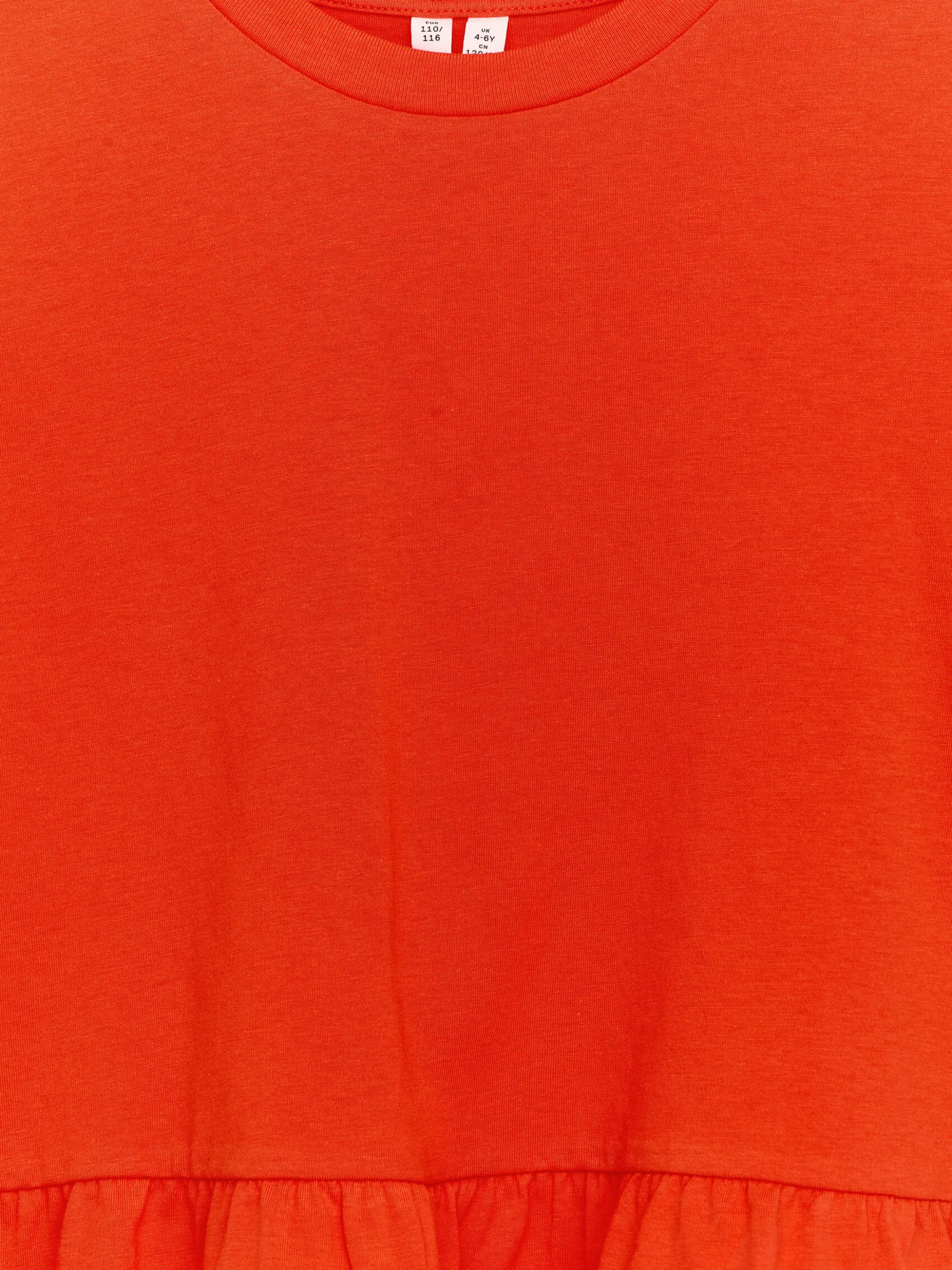 Kastiges T-Shirt mit Volant