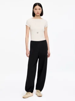 Lockere Feinstrickhose