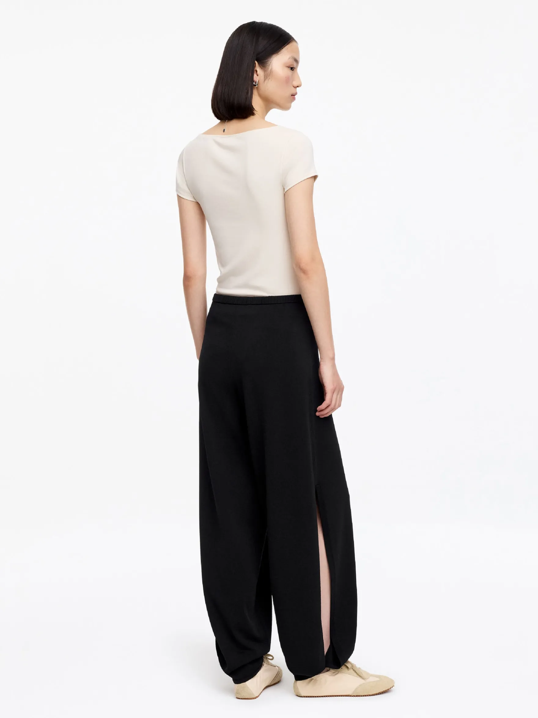 Lockere Feinstrickhose