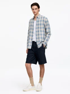 Lockere Shorts aus Baumwolle und Leinen