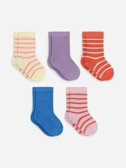 5 Paar Rippstricksocken für Babys