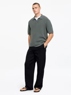 Poloshirt aus Baumwoll-Leinen
