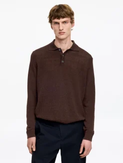 Poloshirt aus Leinenmischung