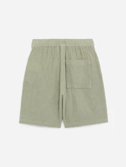 Pull-on-Shorts aus Baumwollmusselin