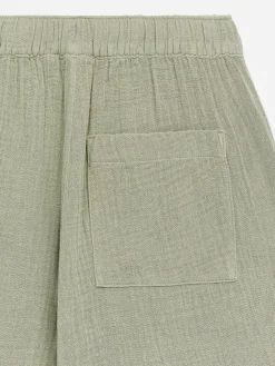 Pull-on-Shorts aus Baumwollmusselin