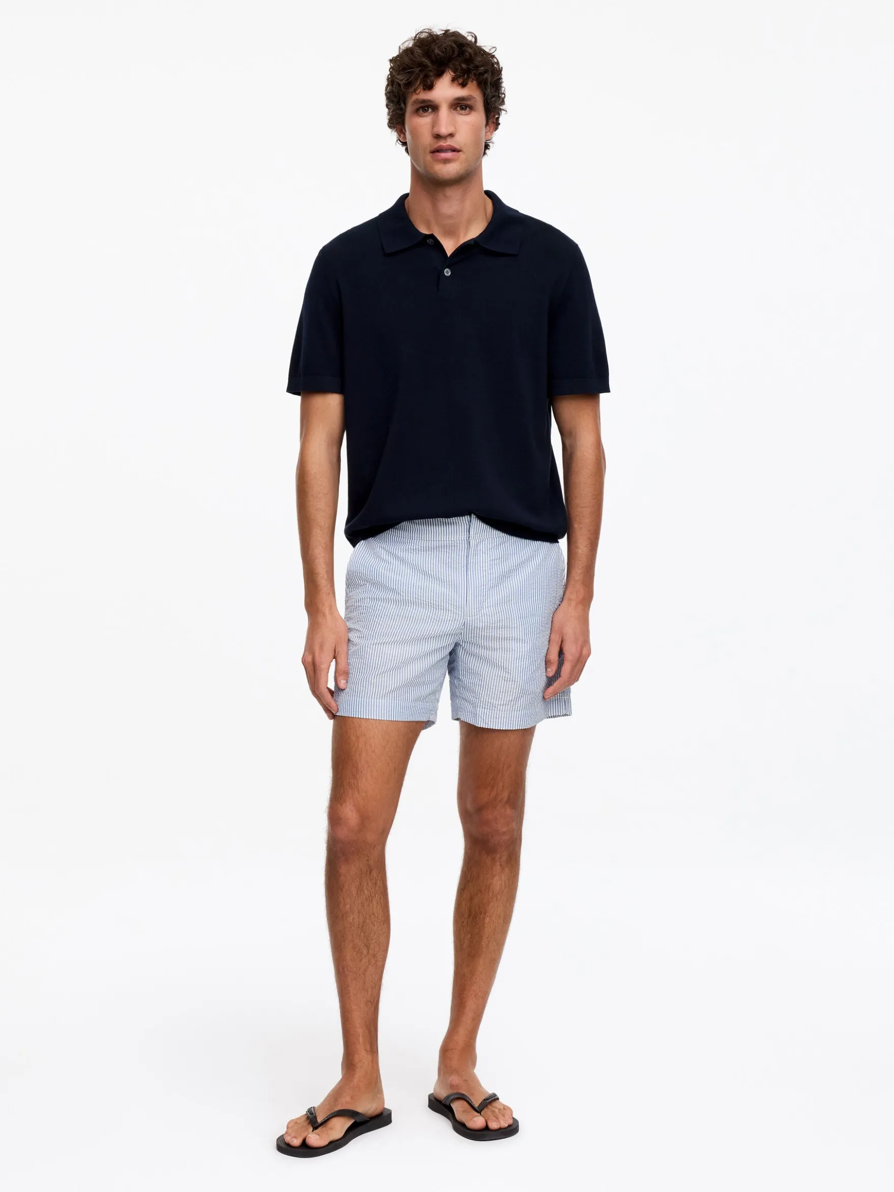 Seersucker-Badeshorts