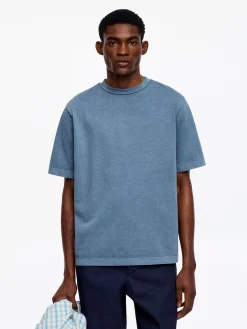 Stückgefärbtes Interlock-T-Shirt