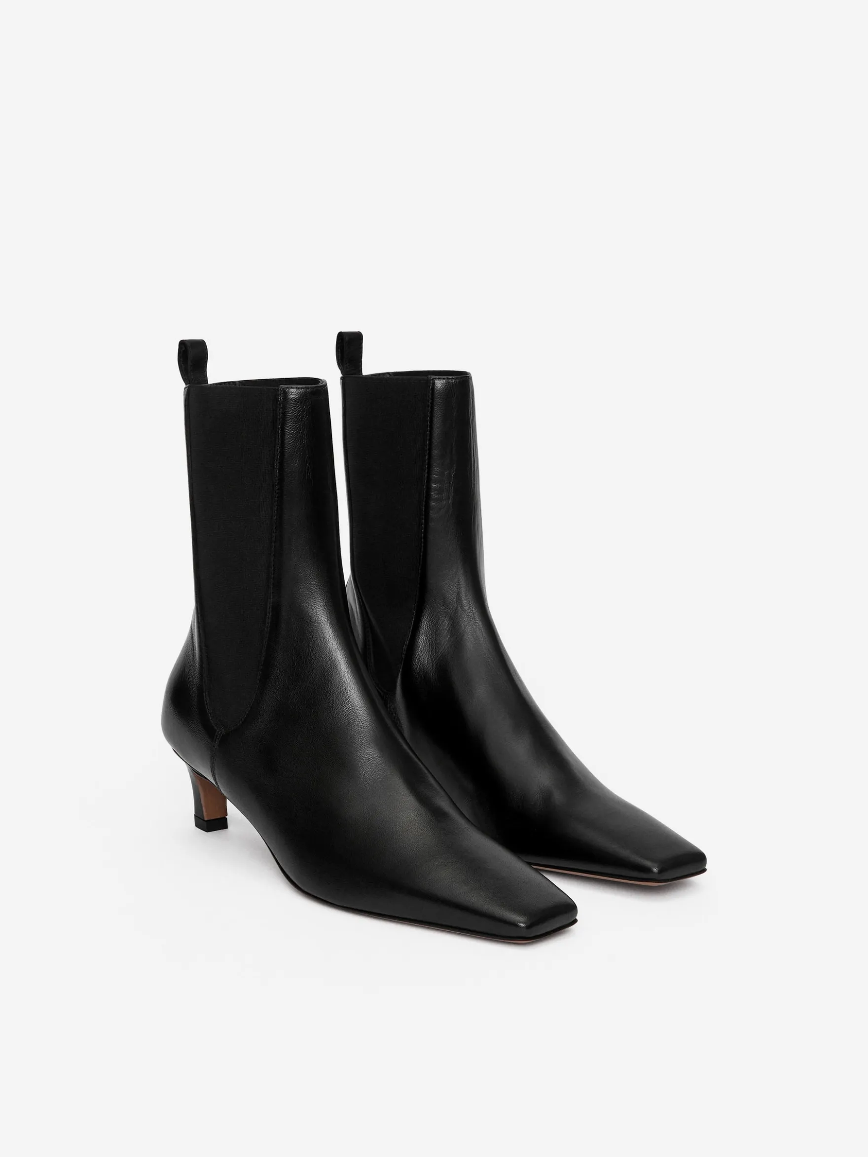 Stiefelette mit eckiger Zehenpartie