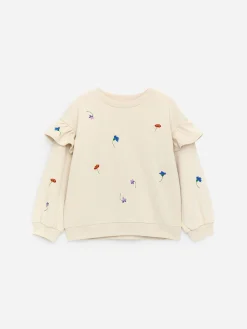 Sweatshirt mit Rüschen
