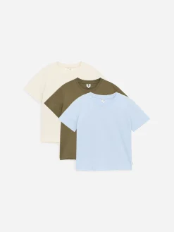 T-Shirt mit Rundhalsausschnitt, 3er-Pack