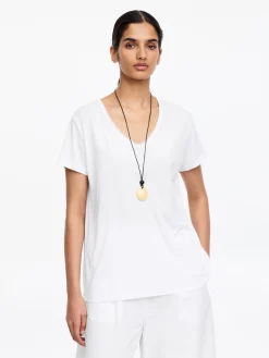 T-Shirt mit U-Ausschnitt