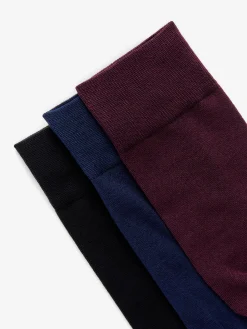 Unifarbene Socken im 3er-Pack